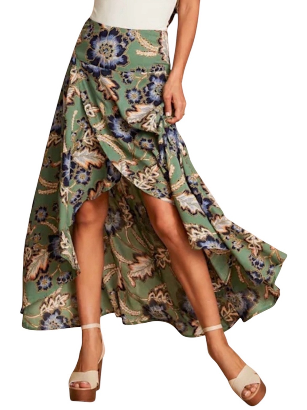 🌿 NWOT O’Neill Floral Maxi Skirt Small Boho Flowy Summer Vacation Lightweight